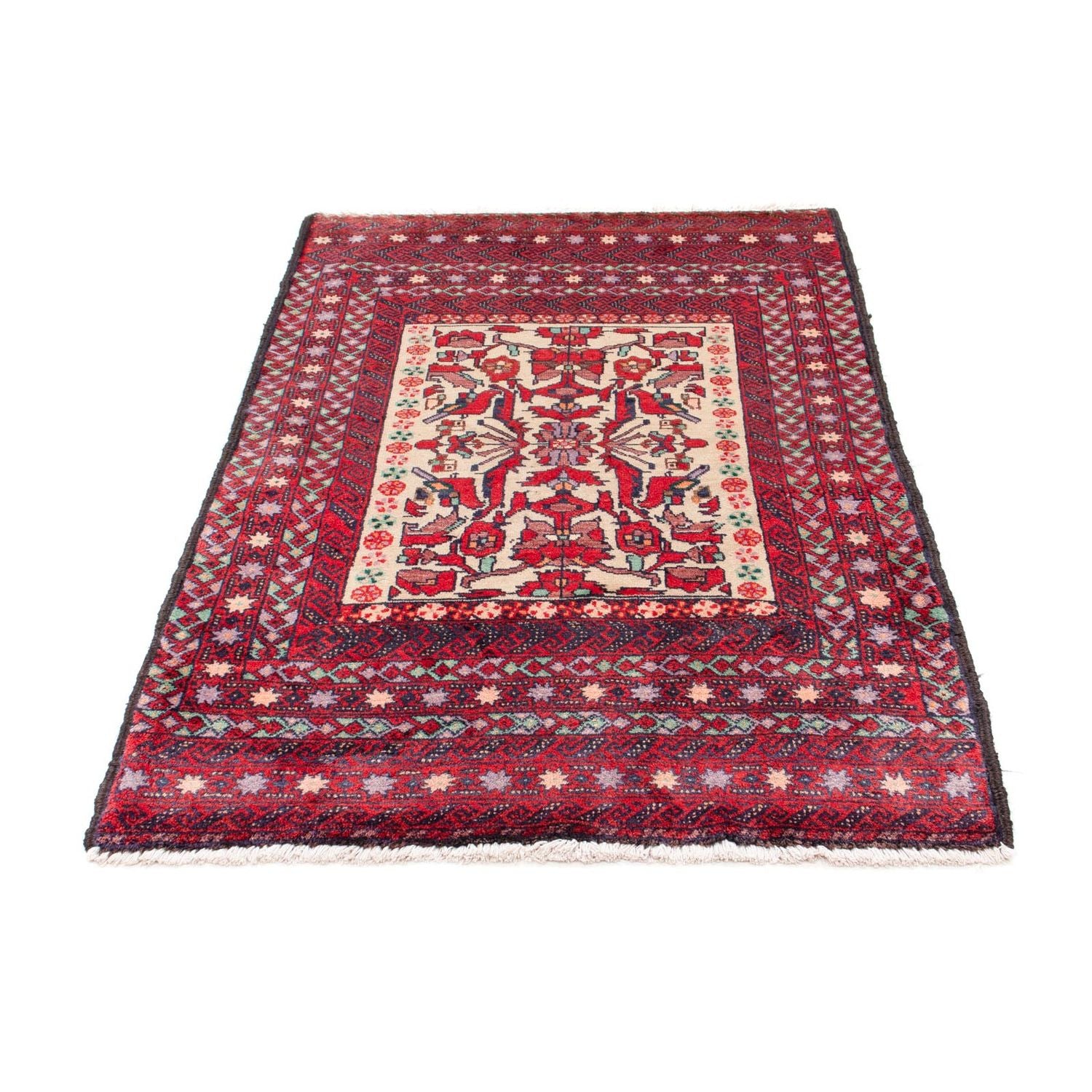 Alfombra Belutsch - 152 x 93 cm - rojo
