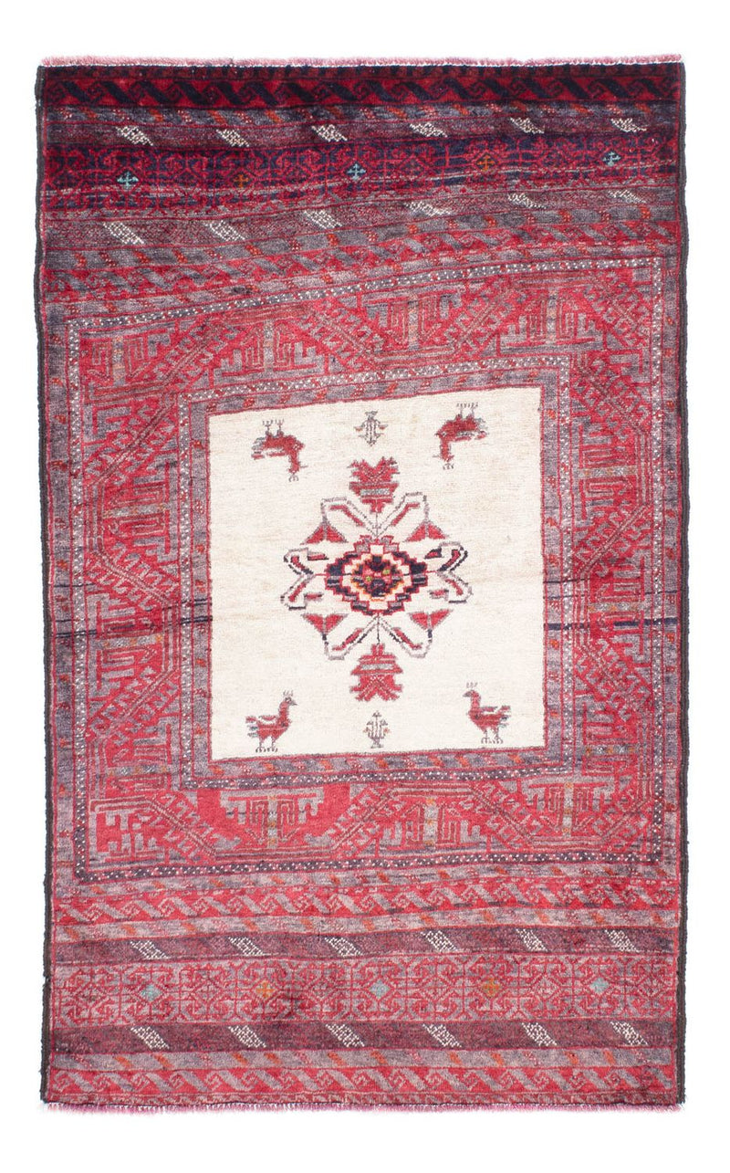 Alfombra Belutsch - 152 x 91 cm - rojo claro