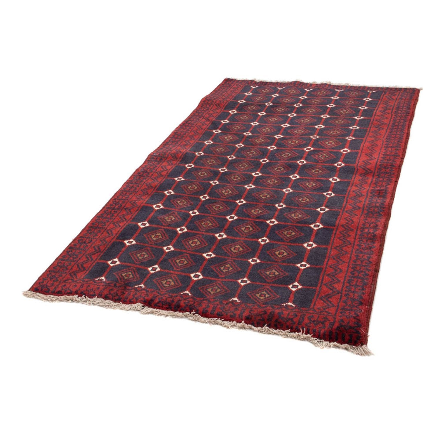 Alfombra de pasillo Alfombra Belutsch - 177 x 106 cm - rojo