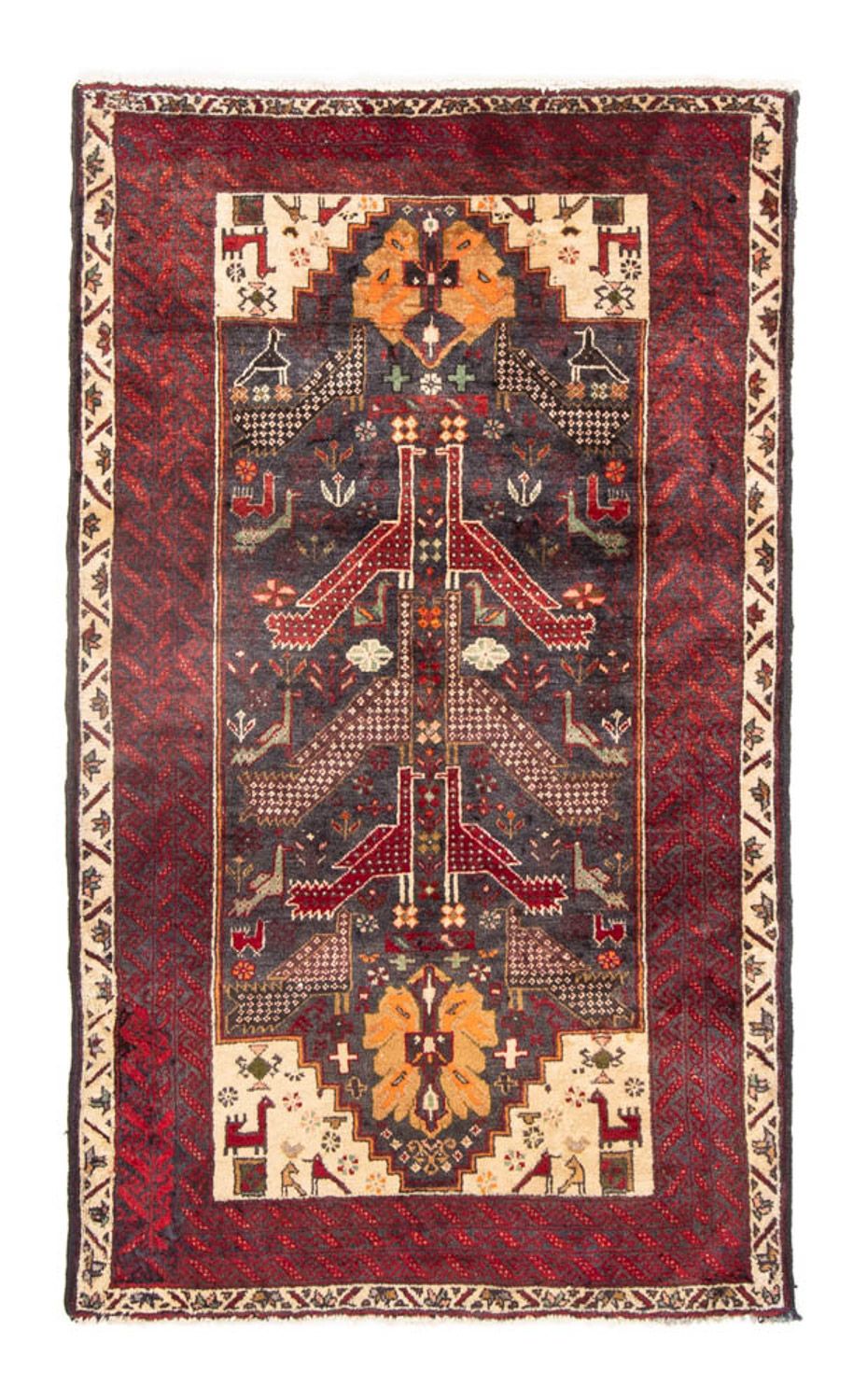 Alfombra de pasillo Alfombra Belutsch - 175 x 97 cm - rojo