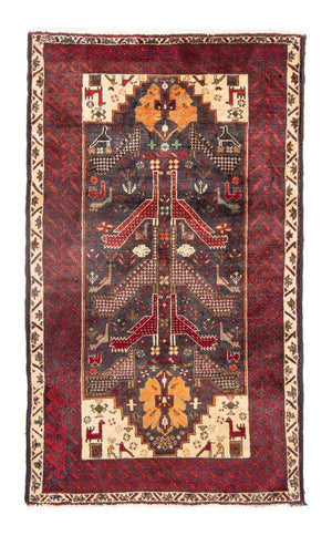 Alfombra de pasillo Alfombra Belutsch - 175 x 97 cm - rojo