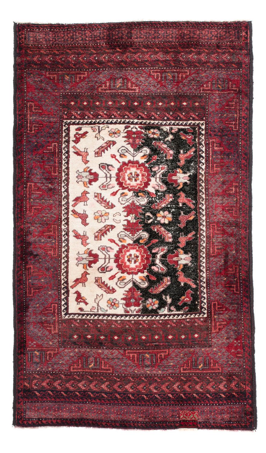 Alfombra Belutsch - 155 x 92 cm - rojo oscuro