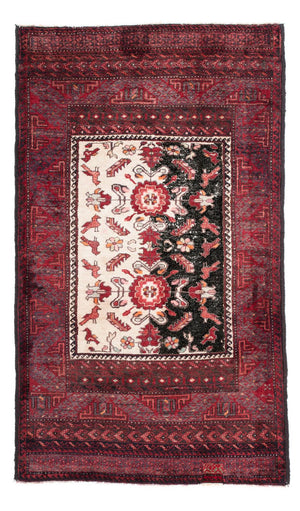 Alfombra Belutsch - 155 x 92 cm - rojo oscuro
