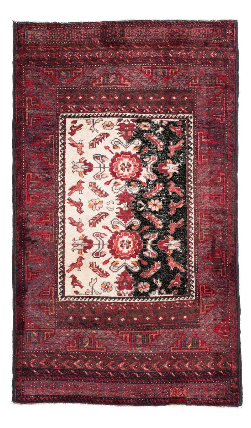 Alfombra Belutsch - 155 x 92 cm - rojo oscuro