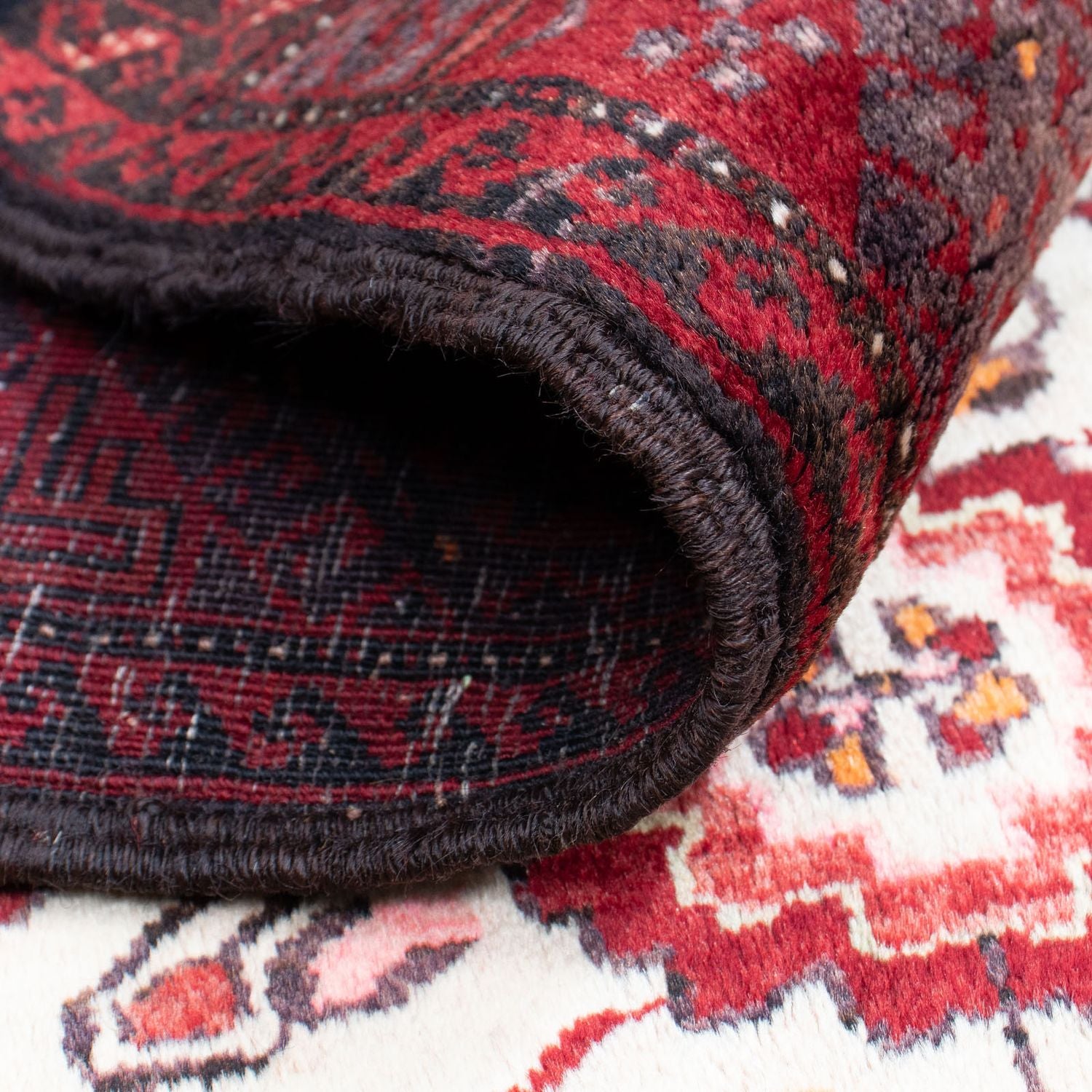 Alfombra Belutsch - 155 x 92 cm - rojo oscuro