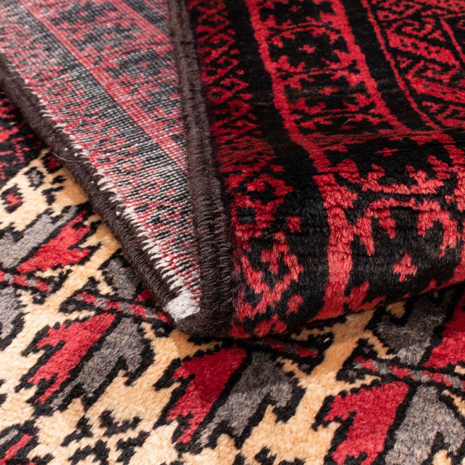 Alfombra Belutsch - 207 x 116 cm - rojo