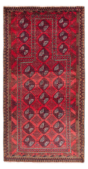Alfombra Belutsch - 163 x 91 cm - rojo