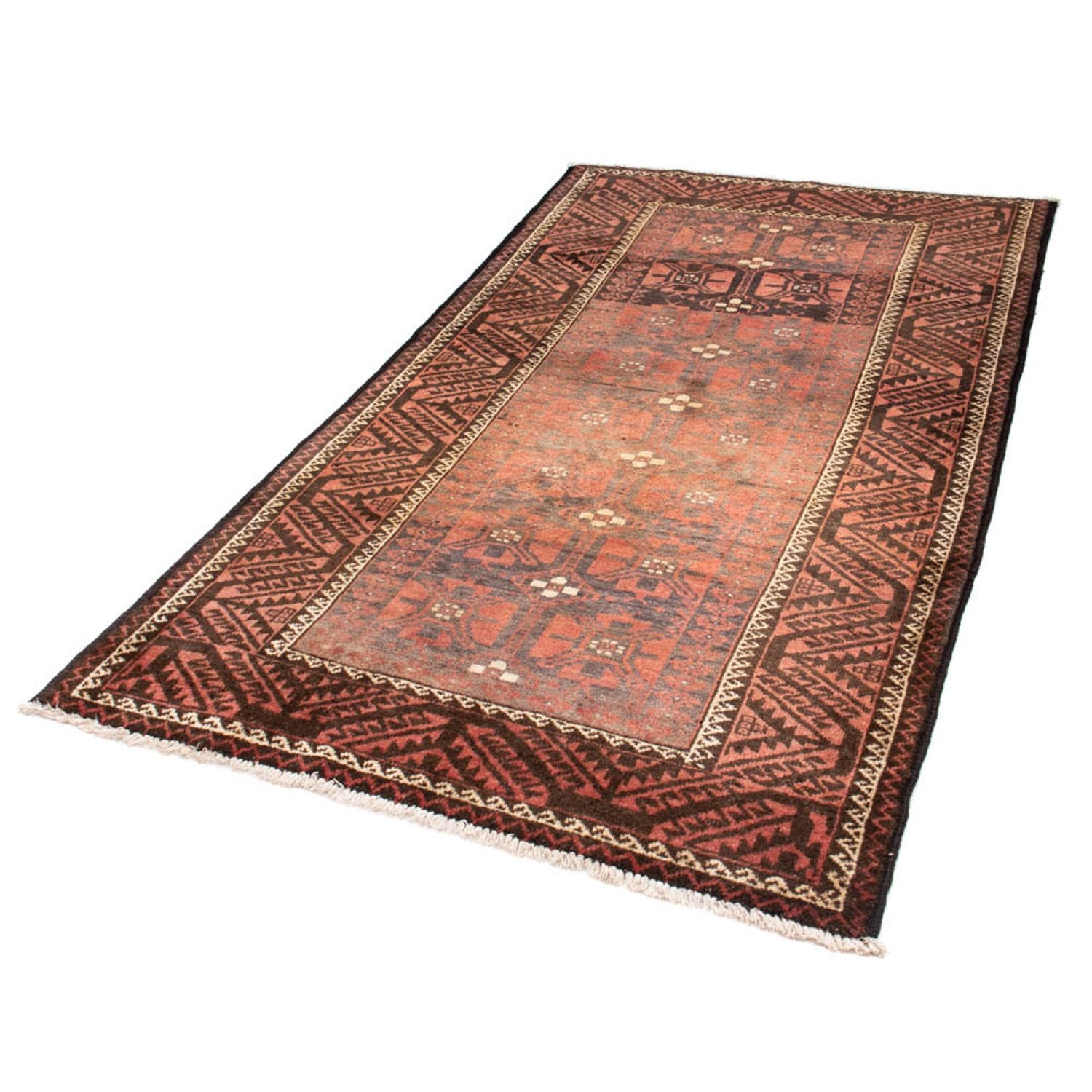 Alfombra de pasillo Alfombra Belutsch - 225 x 123 cm - rojo claro