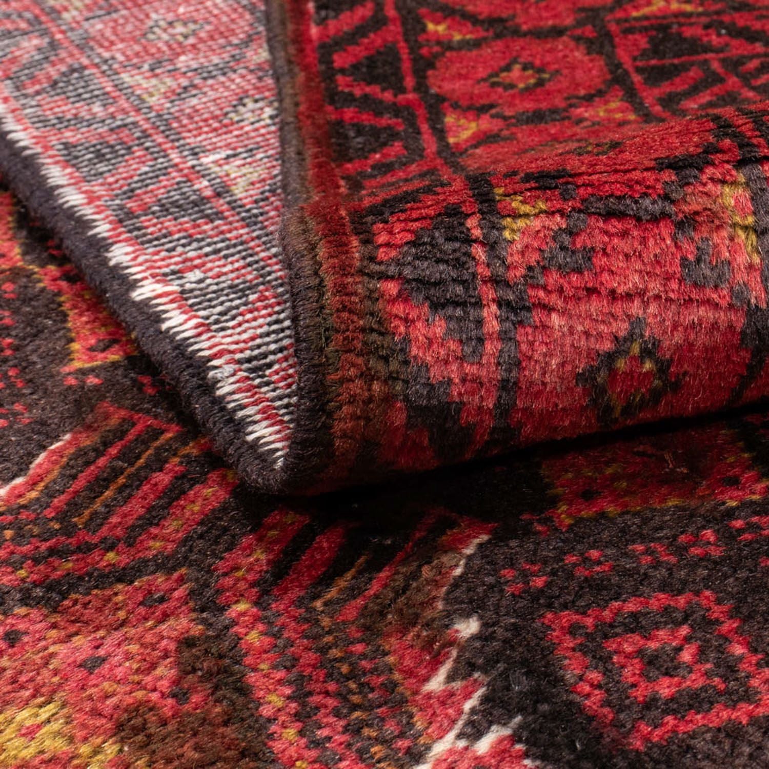 Alfombra de pasillo Alfombra Belutsch - 190 x 104 cm - rojo