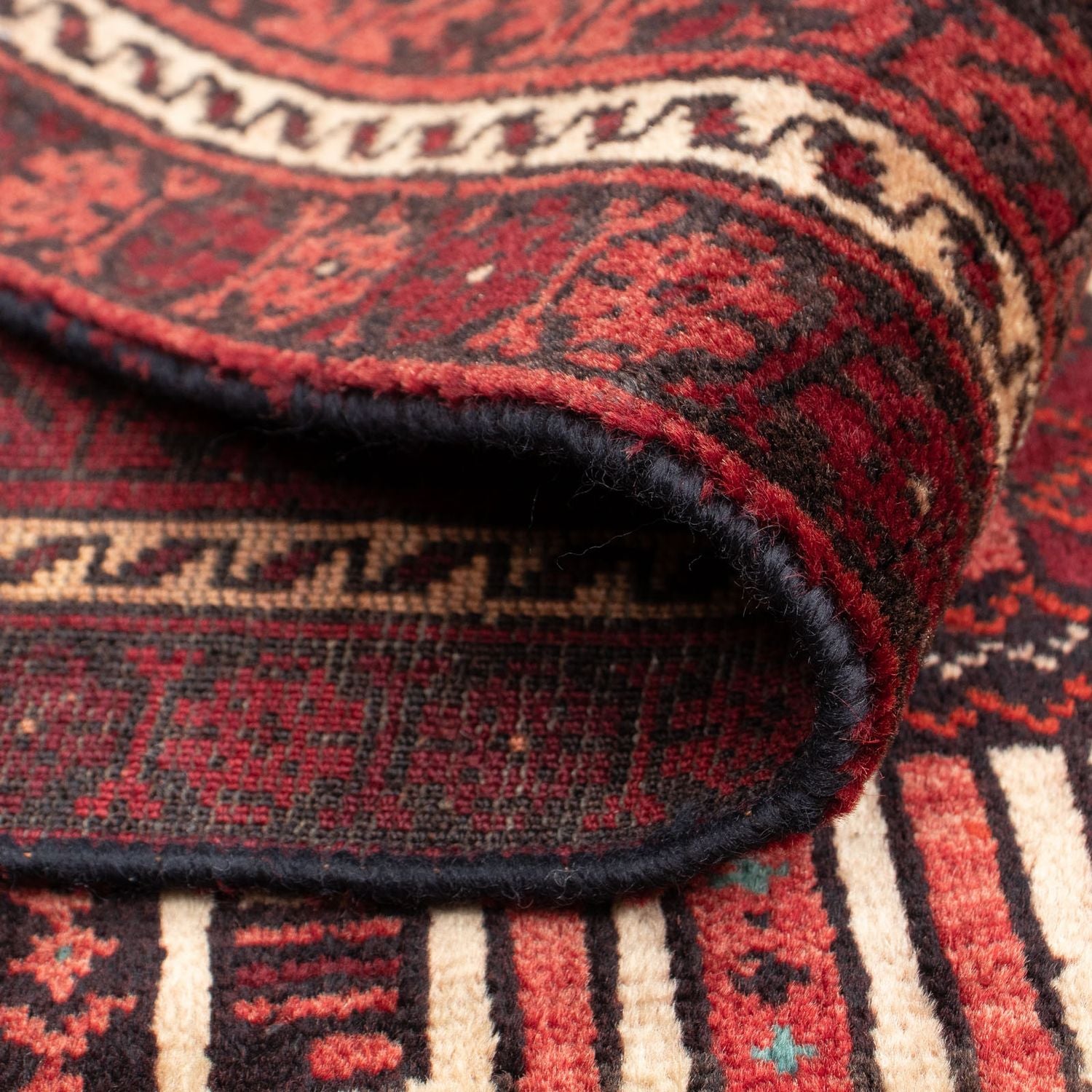 Alfombra Belutsch - 138 x 89 cm - rojo oscuro