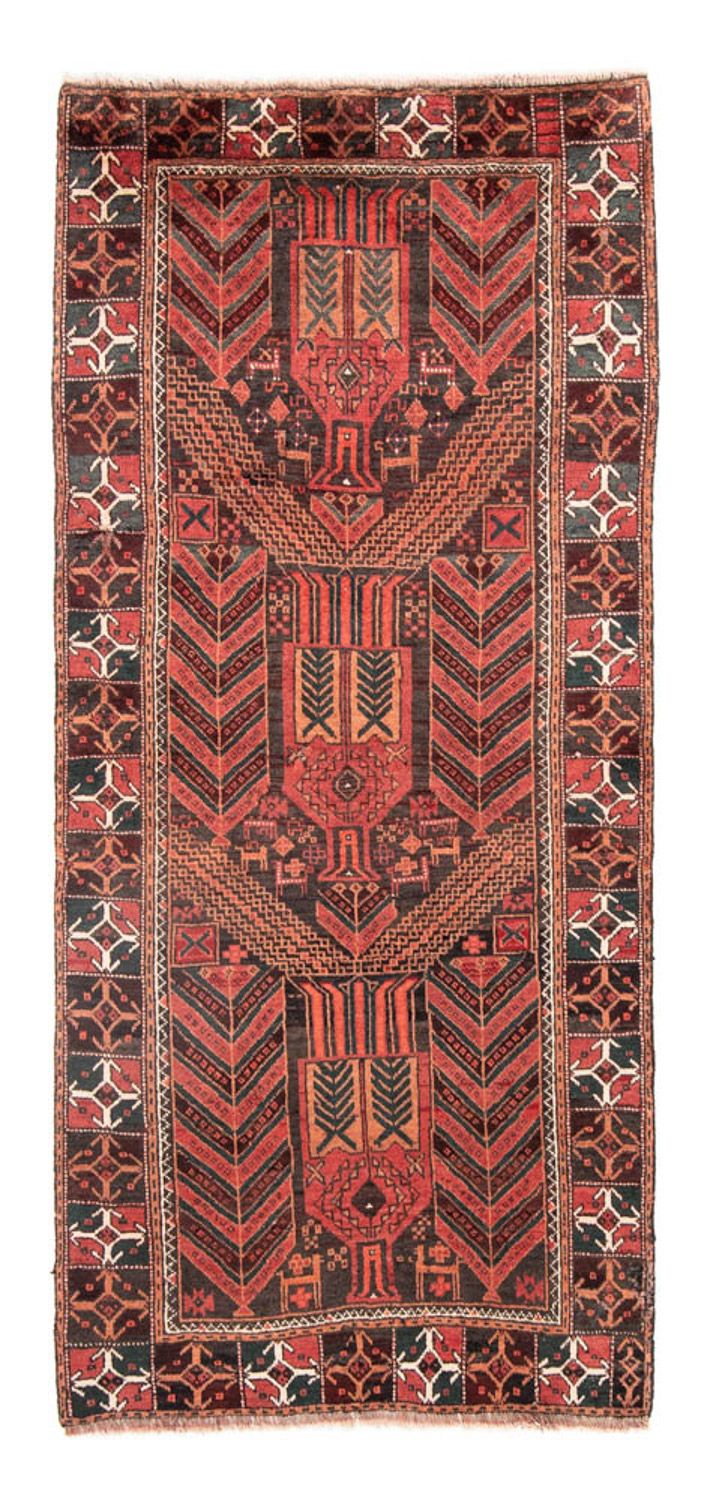 Alfombra de pasillo Alfombra Belutsch - 205 x 100 cm - rojo claro