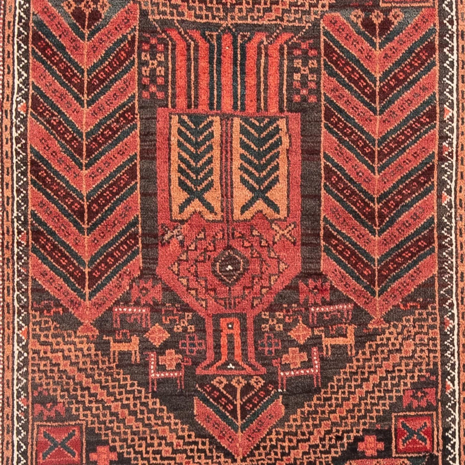 Alfombra de pasillo Alfombra Belutsch - 205 x 100 cm - rojo claro