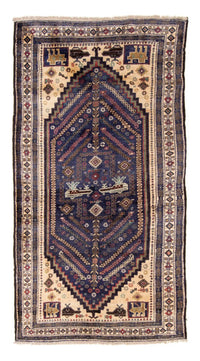 Alfombra de pasillo Alfombra Belutsch - 211 x 112 cm - azul oscuro