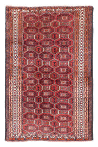 Alfombra Belutsch - 134 x 94 cm - rojo oscuro