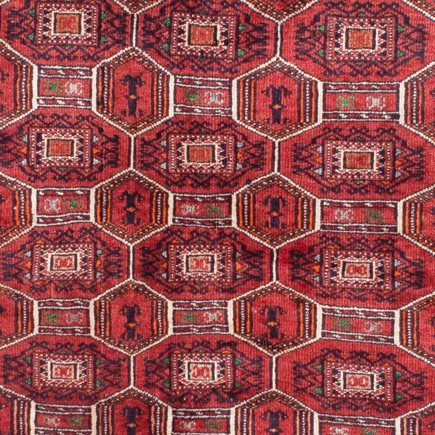Alfombra Belutsch - 134 x 94 cm - rojo oscuro