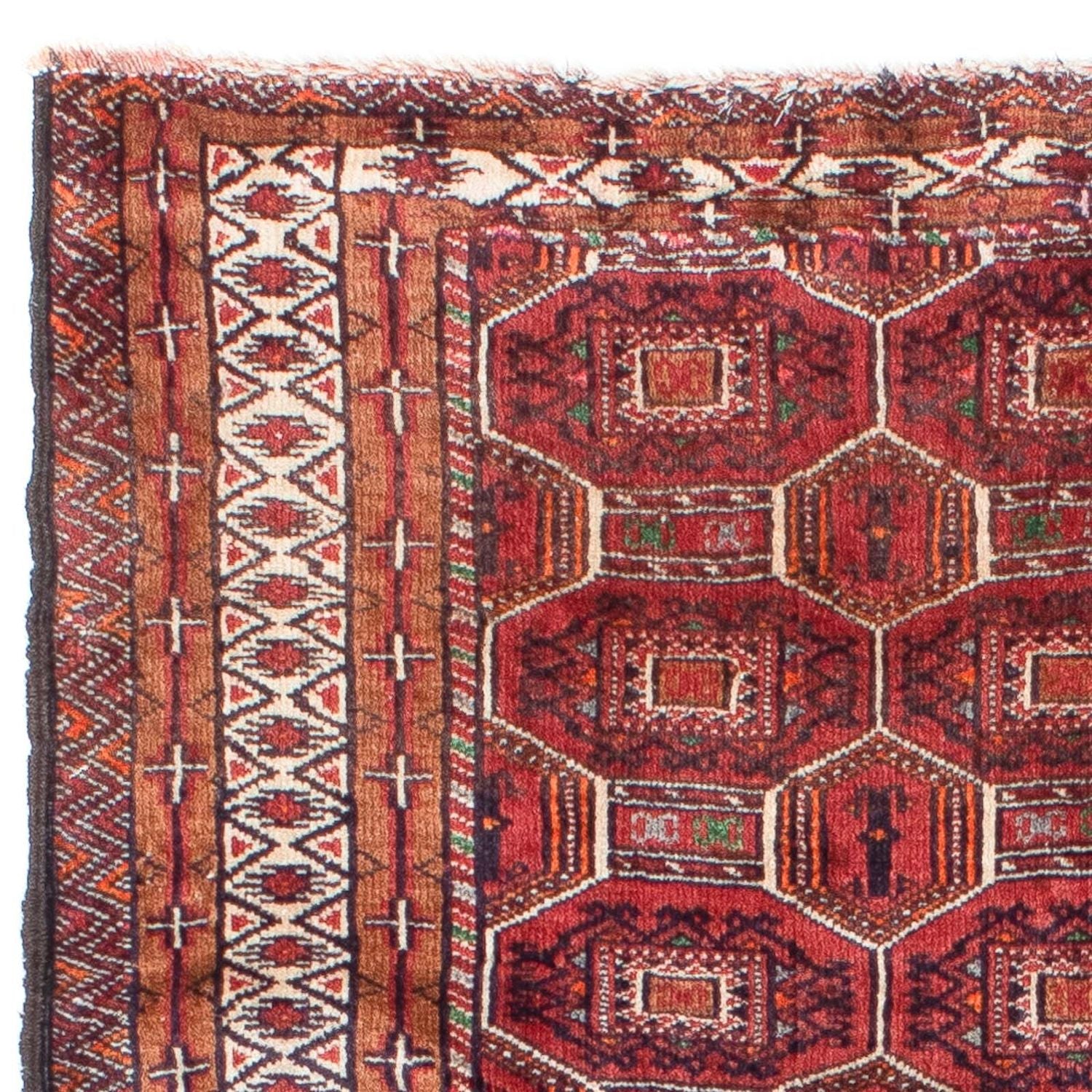 Alfombra Belutsch - 134 x 94 cm - rojo oscuro