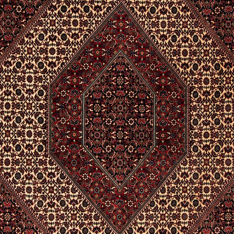 Alfombra persa - Bidjar - 248 x 202 cm - rojo oscuro