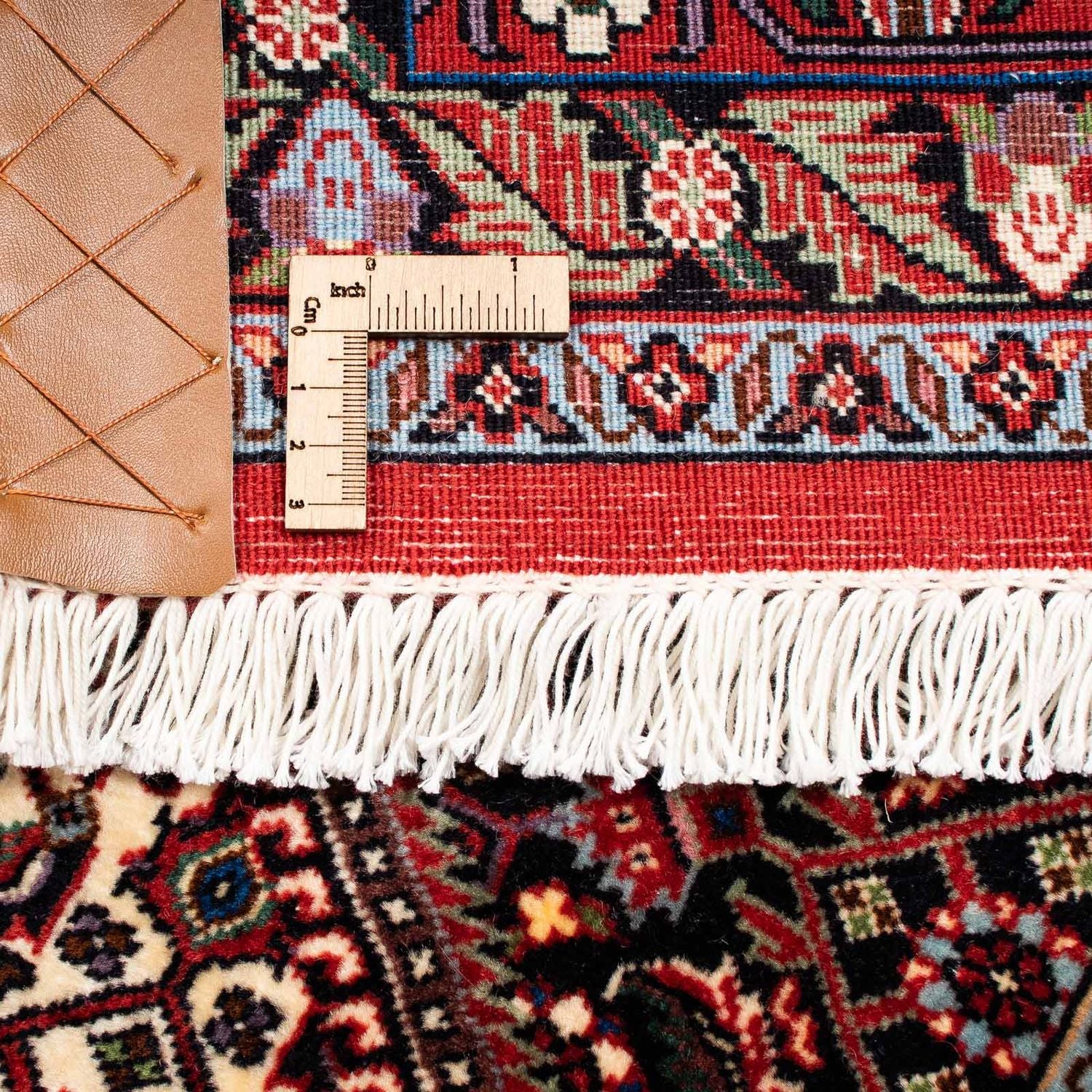 Alfombra persa - Bidjar - 248 x 202 cm - rojo oscuro