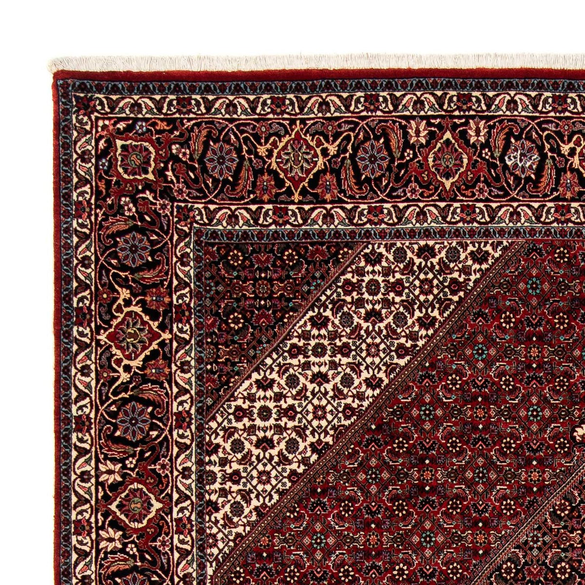Alfombra persa - Bidjar - 258 x 202 cm - rojo oscuro