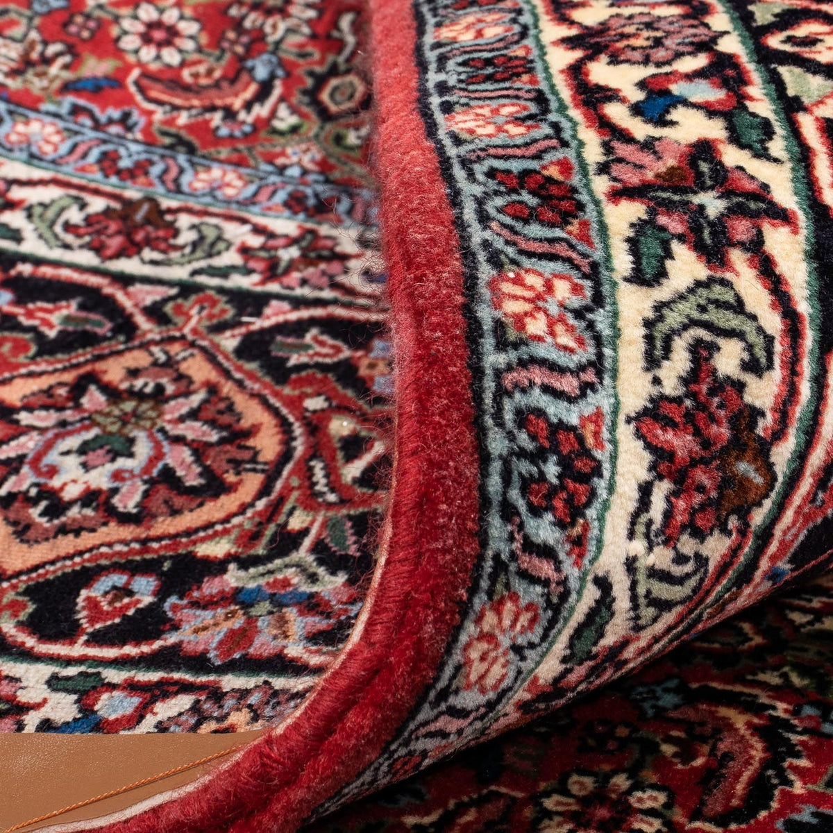 Alfombra persa - Bidjar - 300 x 252 cm - rojo oscuro