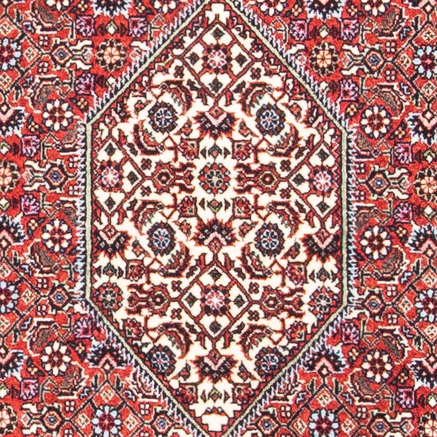 Alfombra persa - Bidjar - 144 x 81 cm - rojo claro