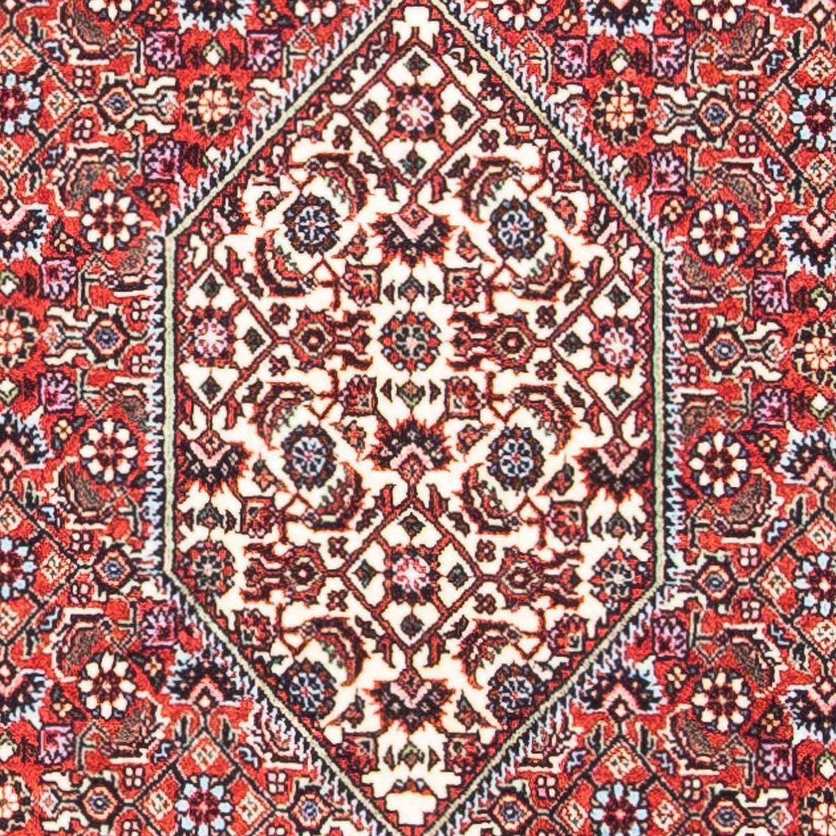 Alfombra persa - Bidjar - 144 x 81 cm - rojo claro