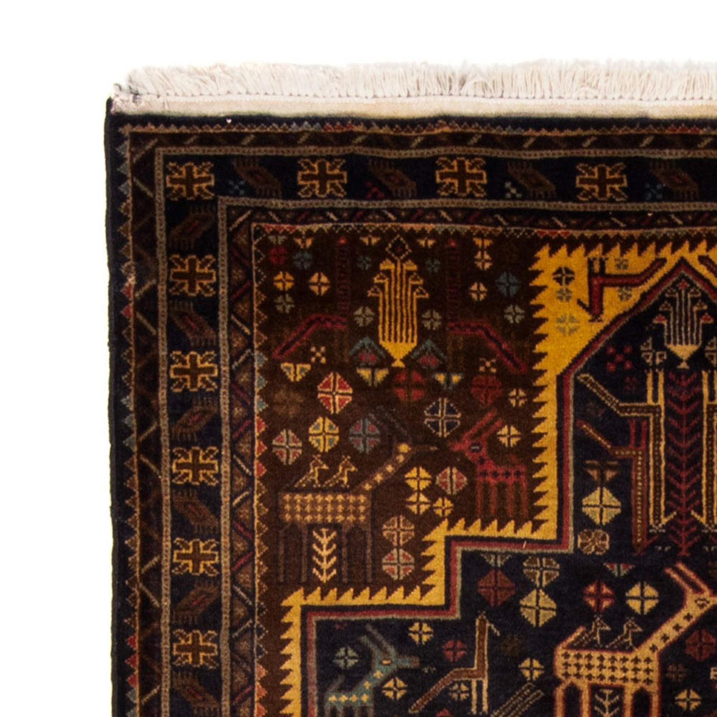 Alfombra de pasillo Alfombra Belutsch - 220 x 109 cm - azul oscuro