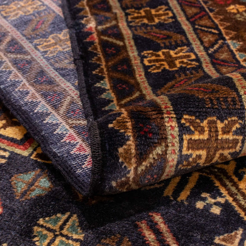 Alfombra de pasillo Alfombra Belutsch - 220 x 109 cm - azul oscuro