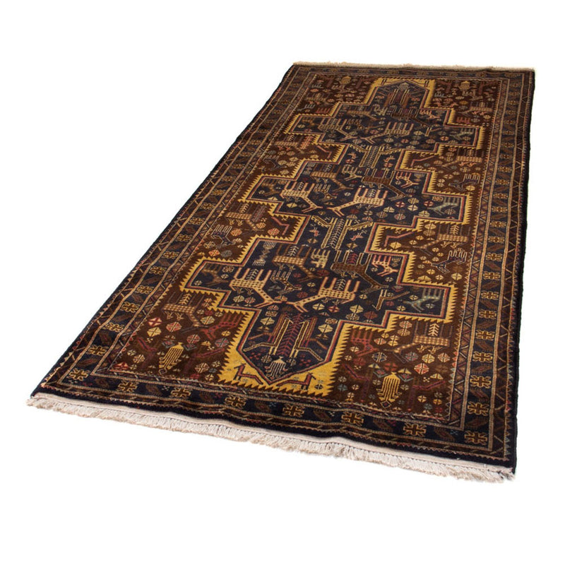 Alfombra de pasillo Alfombra Belutsch - 220 x 109 cm - azul oscuro