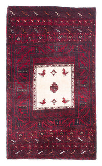 Alfombra Belutsch - 148 x 92 cm - rojo oscuro