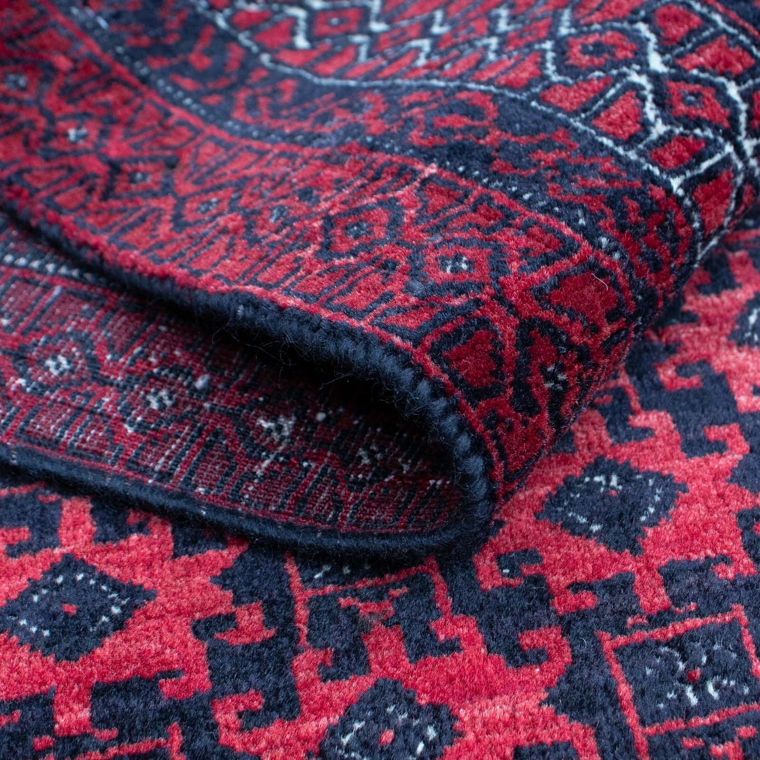 Alfombra Belutsch - 150 x 89 cm - rojo oscuro
