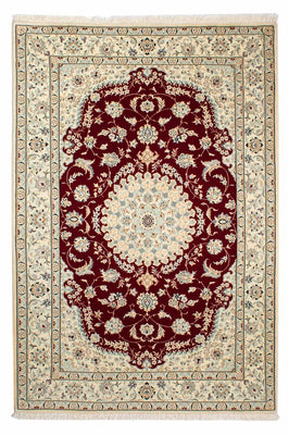 Alfombra Persa - Nain - Real - 236 x 157 cm - rojo oscuro