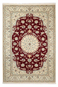 Alfombra Persa - Nain - Real - 236 x 157 cm - rojo oscuro