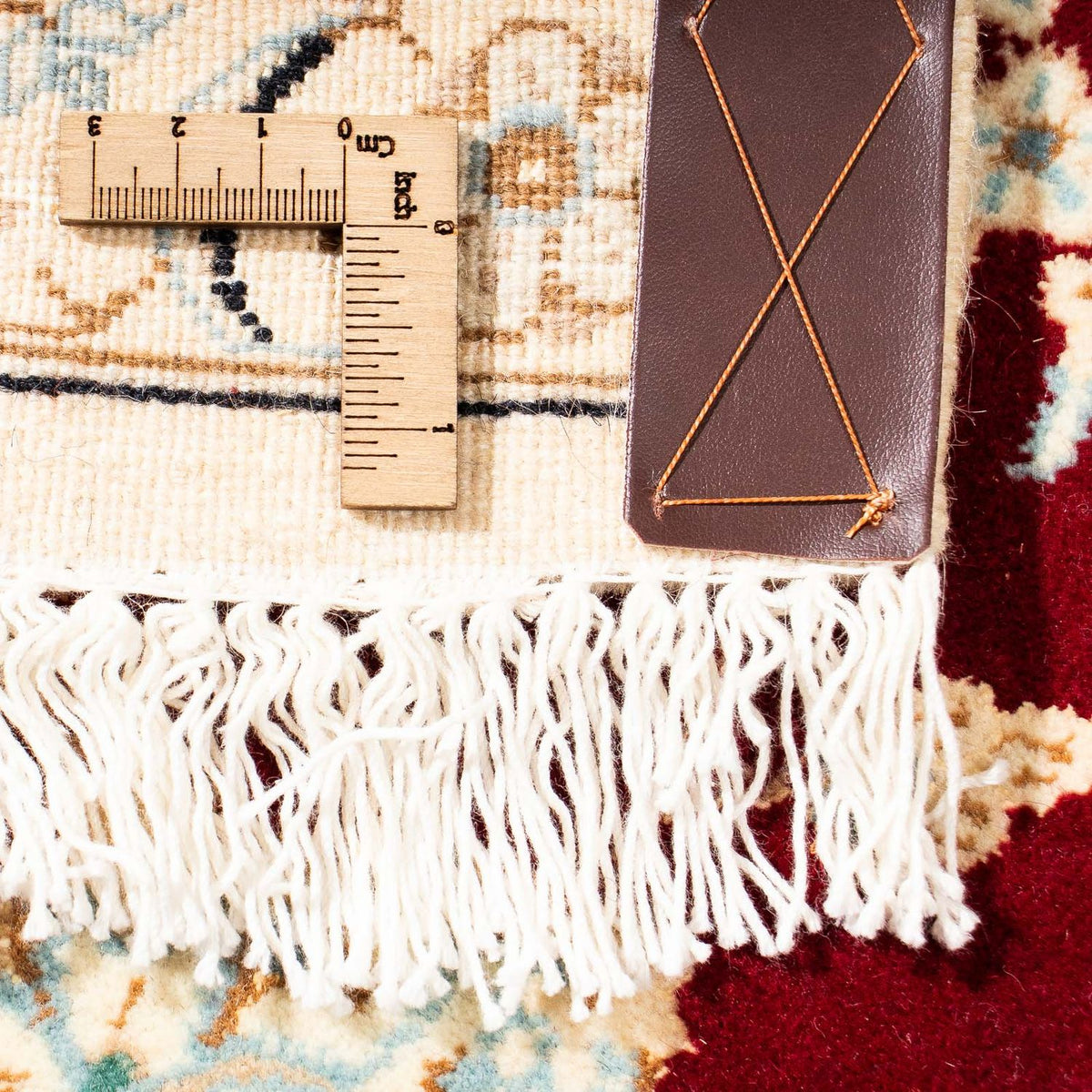 Alfombra Persa - Nain - Real - 236 x 157 cm - rojo oscuro