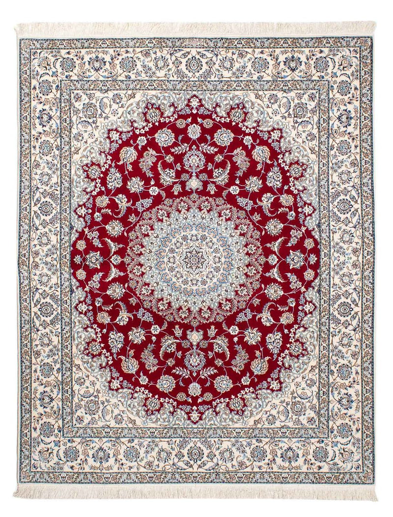 Alfombra Persa - Nain - Prima - 199 x 157 cm - rojo oscuro