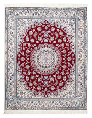 Alfombra Persa - Nain - Prima - 196 x 158 cm - rojo oscuro