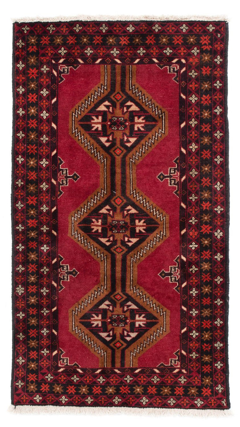 Alfombra Belutsch - 163 x 85 cm - rojo oscuro