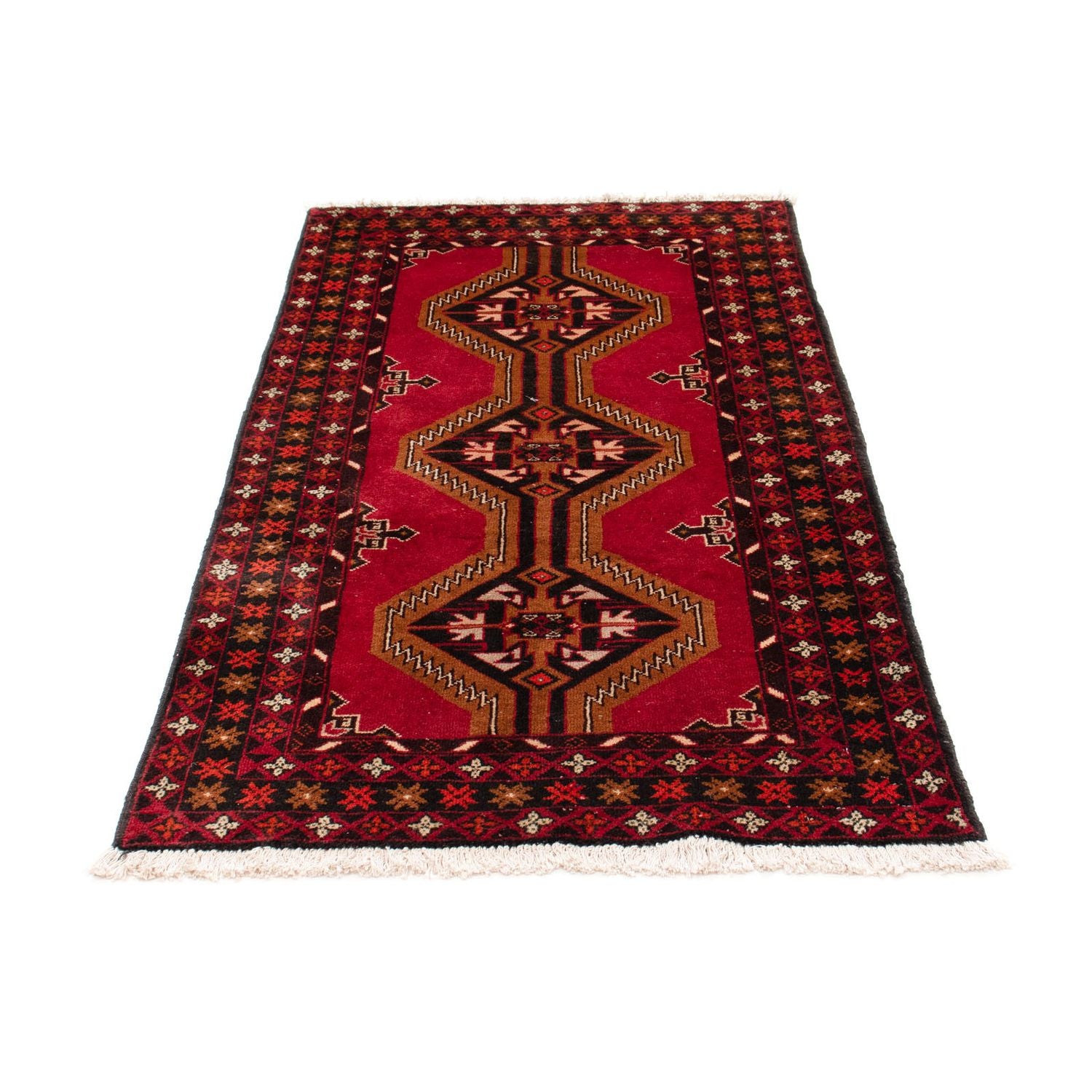 Alfombra Belutsch - 163 x 85 cm - rojo oscuro