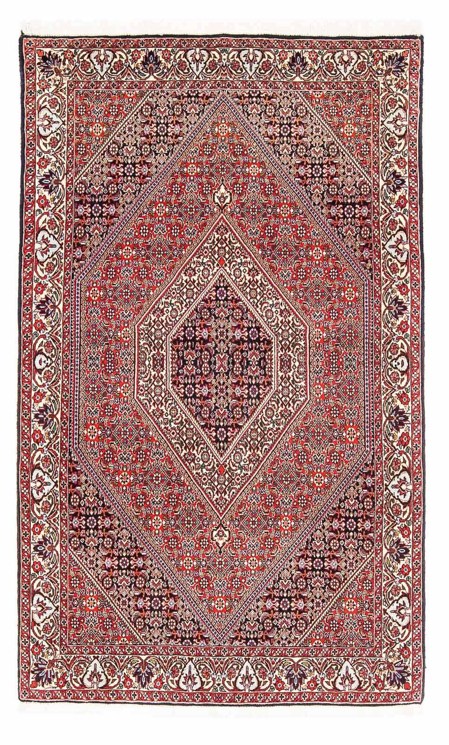 Alfombra persa - Bidjar - 182 x 112 cm - rojo claro