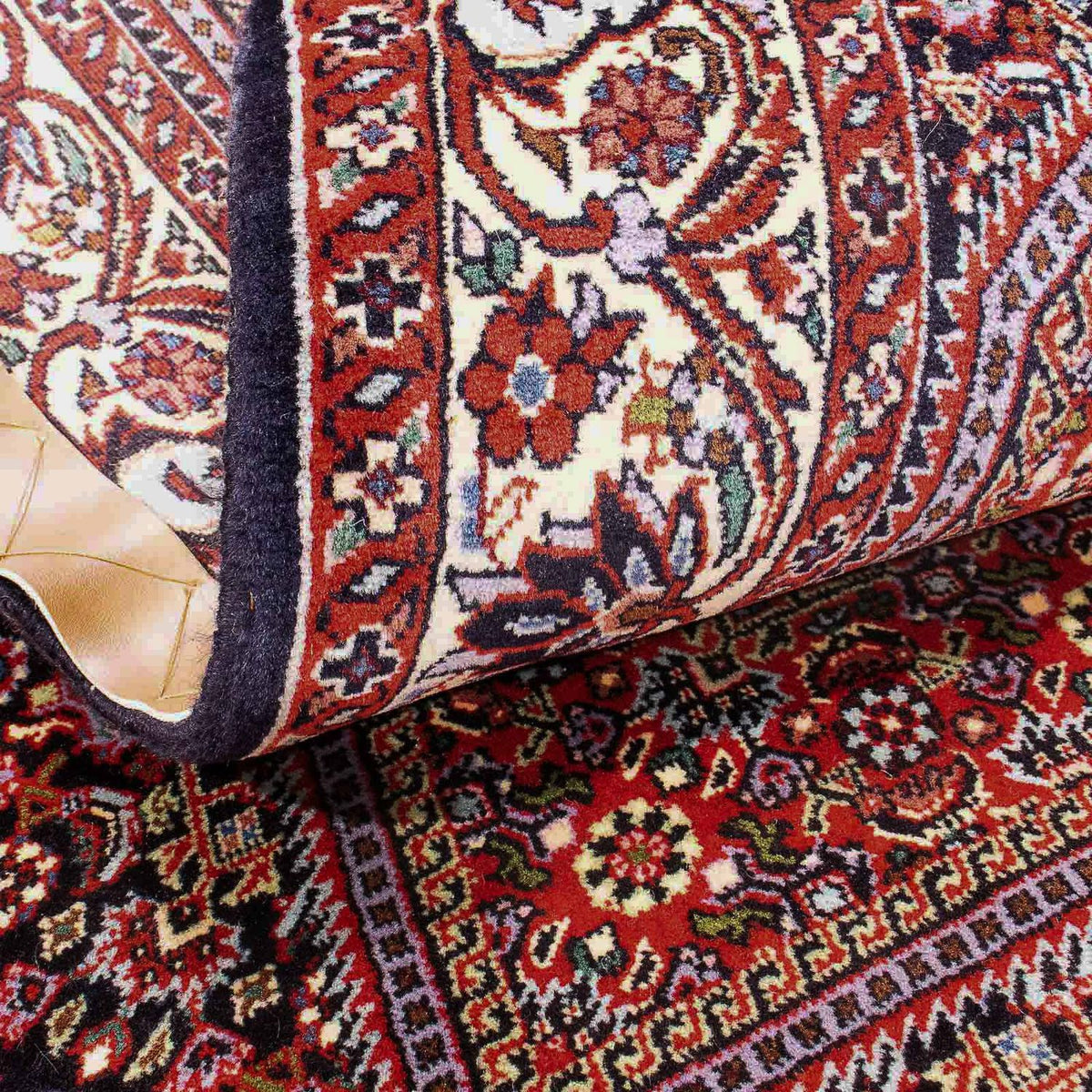 Alfombra persa - Bidjar - 182 x 112 cm - rojo claro