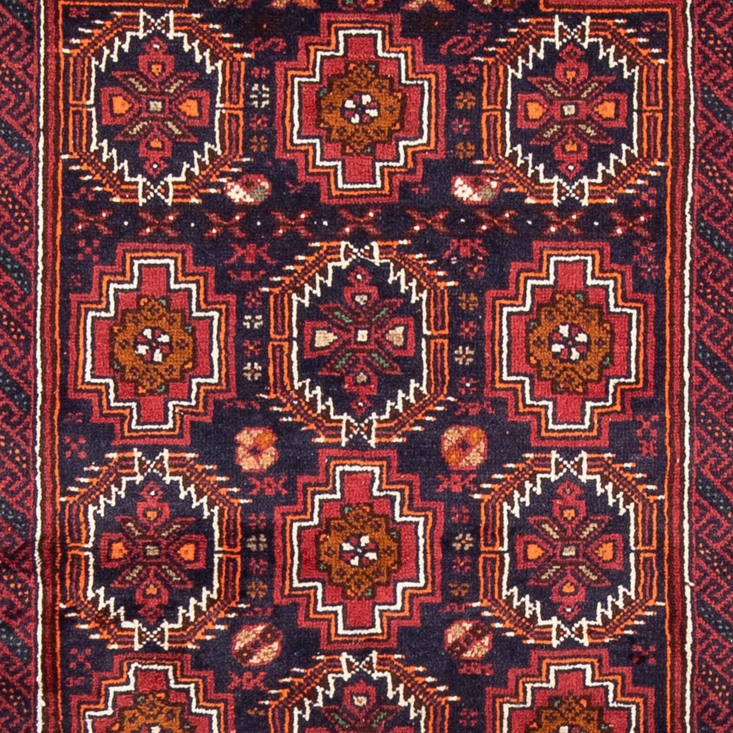 Alfombra de pasillo Alfombra Belutsch - 193 x 101 cm - rojo