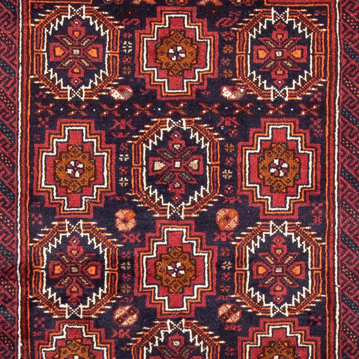 Alfombra de pasillo Alfombra Belutsch - 193 x 101 cm - rojo