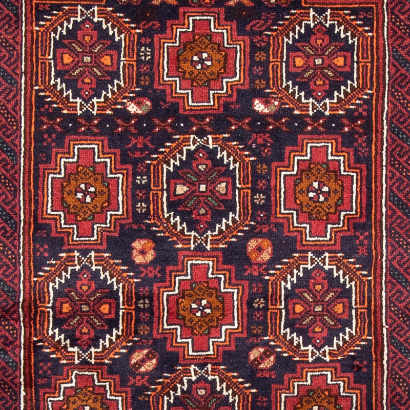 Alfombra de pasillo Alfombra Belutsch - 193 x 101 cm - rojo