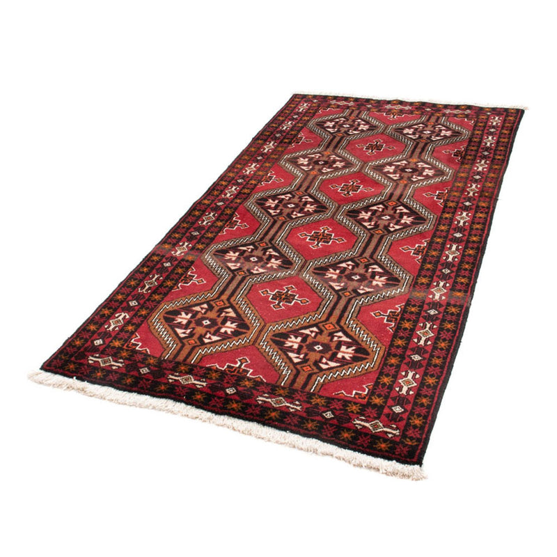 Alfombra de pasillo Alfombra Belutsch - 194 x 100 cm - rojo