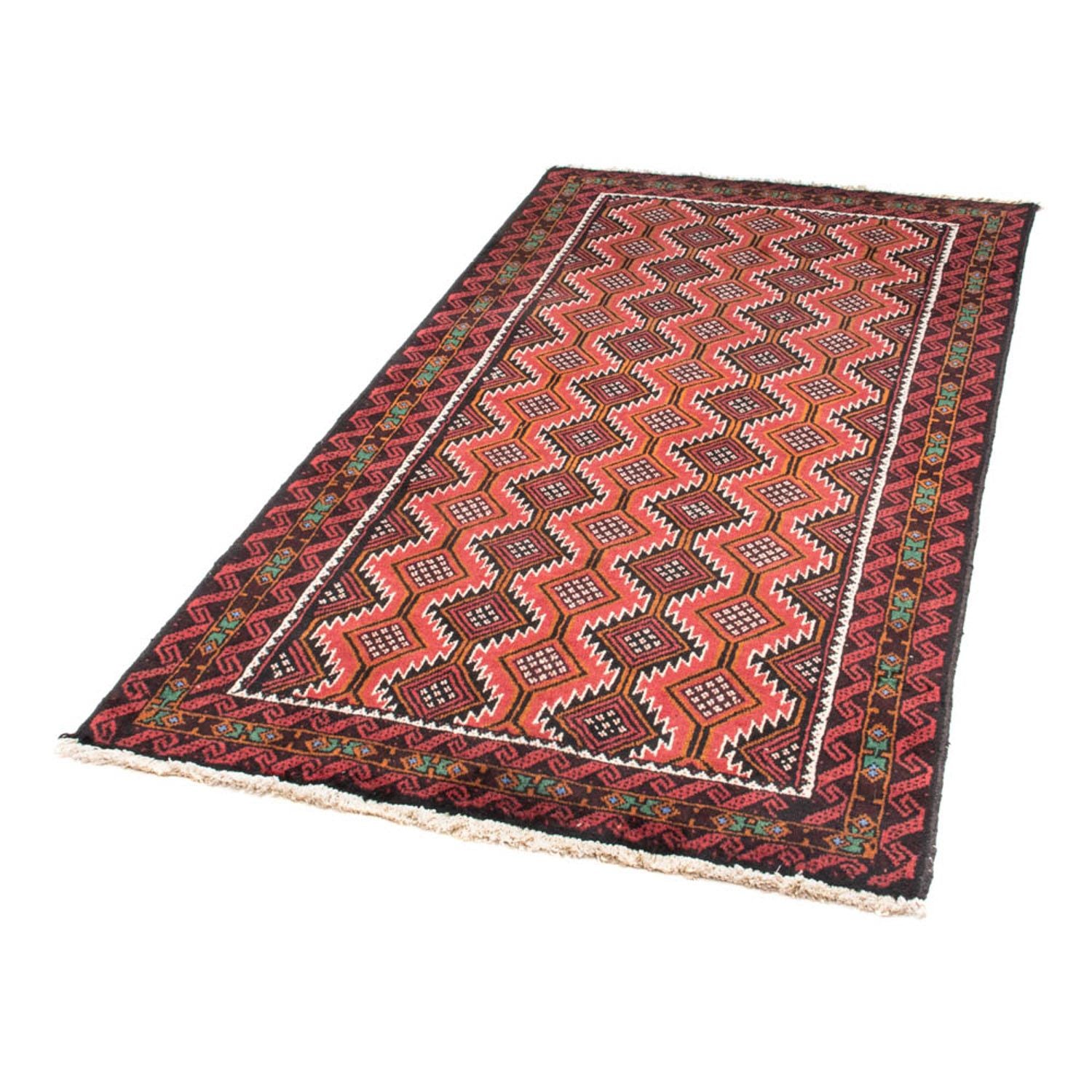 Alfombra de pasillo Alfombra Belutsch - 188 x 98 cm - rojo