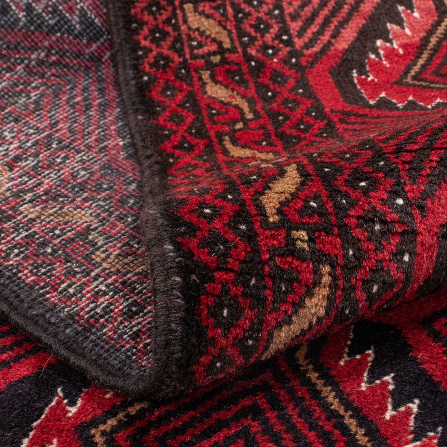 Alfombra de pasillo Alfombra Belutsch - 184 x 103 cm - rojo
