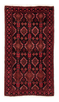 Alfombra de pasillo Alfombra Belutsch - 182 x 100 cm - rojo oscuro