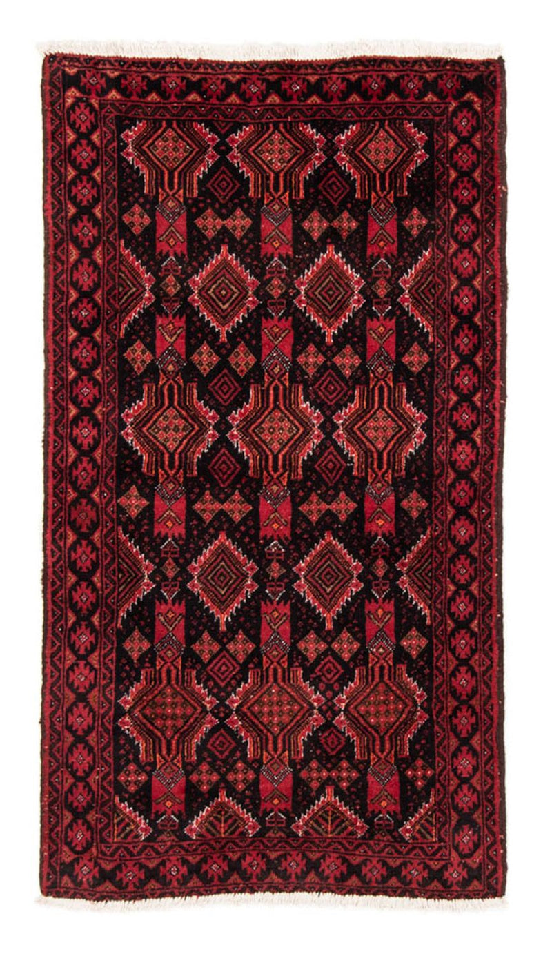 Alfombra de pasillo Alfombra Belutsch - 182 x 100 cm - rojo oscuro