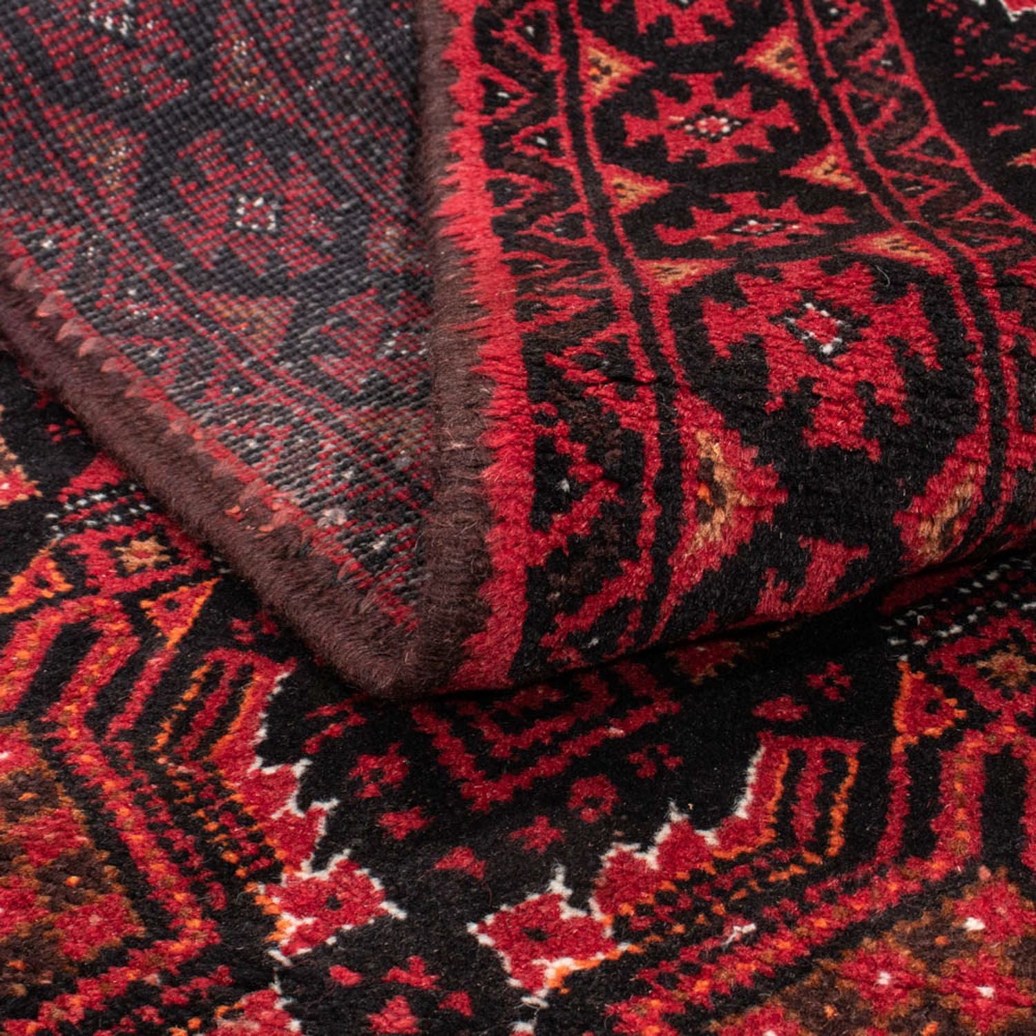 Alfombra de pasillo Alfombra Belutsch - 182 x 100 cm - rojo oscuro