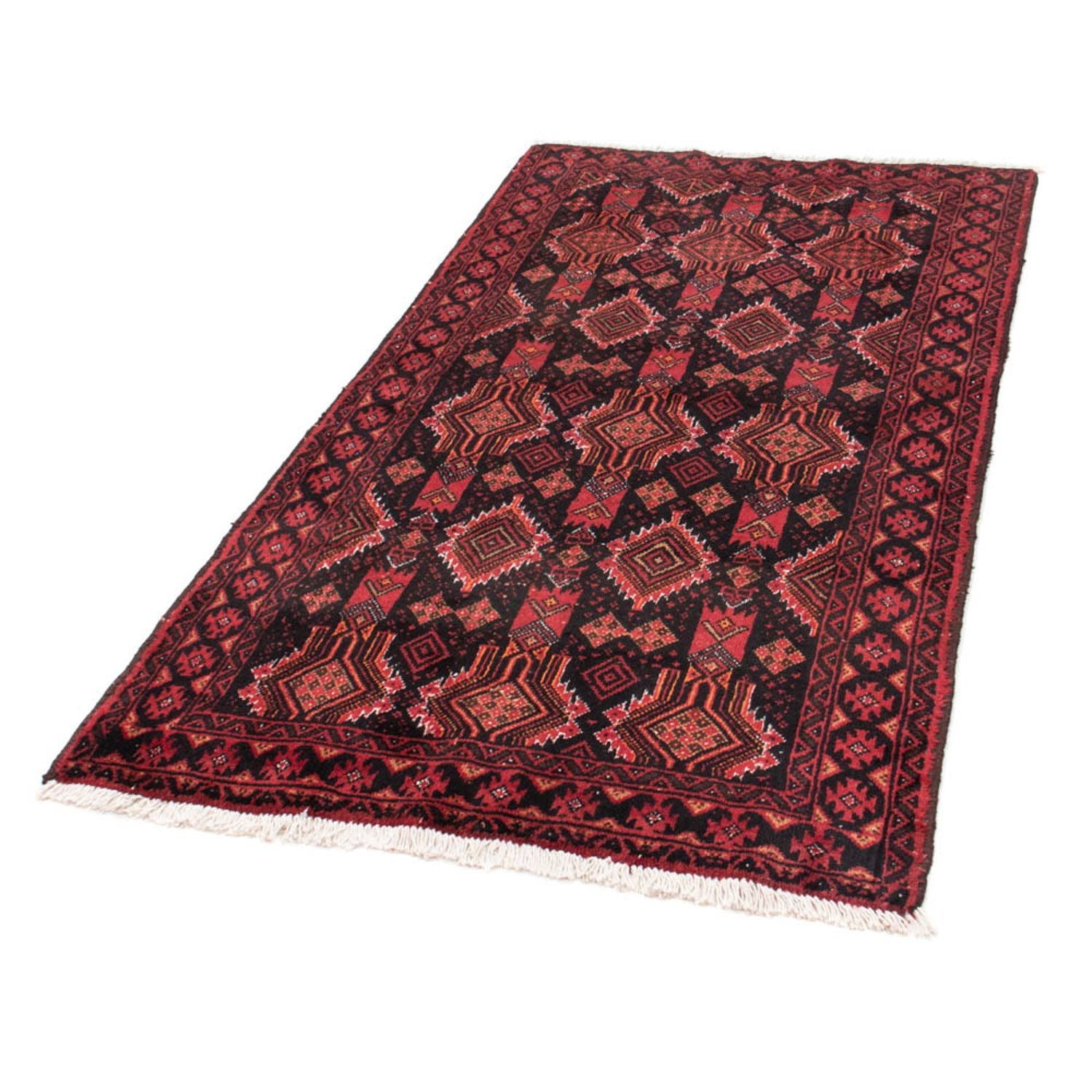 Alfombra de pasillo Alfombra Belutsch - 182 x 100 cm - rojo oscuro